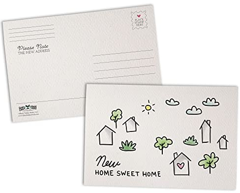Sugartown Greetings Postkarten Moving to the Suburbs – 48 Stück bewegliche Ankündigungskarten – I've Moved Postkarten/We've moved Postkarten