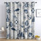 THYUNQ Maritime Vorhänge, Vorhang Blickdicht Verdunklungsvorhänge mit Ösen - Gardinen Wohnzimmer Schlafzimmer Fenster mit Muster, 2er Set Curtains, H 160 x B 140 cm