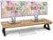 Duronic DM06-2 AW Supporto per Monitor e Laptop, 81x30 cm, Rialzo Ergonomico da Scrivania per 1 o 2 PC, Altezza 15 cm, Portata 10 kg, Legno antico, Mensola Salvaspazio per Casa e Ufficio