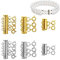 Kettenverschluss Mehrreihig, xlwen 6 Pcs Magnetischer Kettenverschluss, ketten layering verschluss Perfekt für die Herstellung von mehrlagigen Halsketten, Armbändern oder anderen Schmuck.