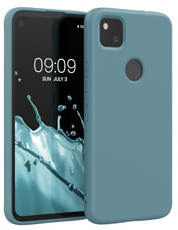 kwmobile Hülle kompatibel mit Google Pixel 4a Hülle - gummierte TPU Silikon Handyhülle - Schutzhülle für kabelloses Laden - Case in Antique Stone