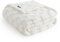 Bedsure Fleece Throw Blanket for Bed - Soft Cosy Checkered Blankets for Sofa, Fluffy Warm Double Throw for Women and Girls, White, 150x200 cm