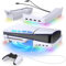 FYOUNG Horizontal Safety Stand for PS5 Pro / PS5 Slim Digital & Disc Edition with 14 RGB lights, Non-Slip Bracket Base Accessories with 4-Port USB Ports - White