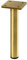 GTV Ronda Simple Pied de Meuble en métal - Pied de Support de Rechange pour canapé - Hauteur : 180 mm - Longueur : 25 mm - Acier doré brossé