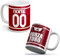 quickgadget Idea Arredo Casa regalo Tazza Sport in ceramica sport per tifoso calcio Torino, personalizzato con Nome e Numero