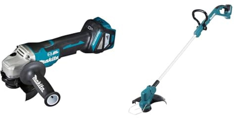 Makita DGA517Z Akku-Winkelschleifer 18 V mit Paddleschalter (ohne Akku, ohne Ladegerät), Bunt & DUR193Z Akku-Rasentrimmer 18V (ohne Akku, ohne Ladegerät)