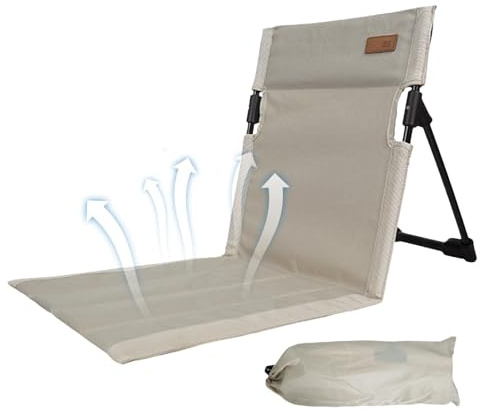 Wscwl Strandmatte Mit Rückenlehne Strandmatte Faltbar Strandmatte Gepolstert Mit Rückenlehne Langlebig Tragbar Sonnenmatte Mit Tragegurt Strandstuhl, Campingstuhl Für Garten Strandstuhl