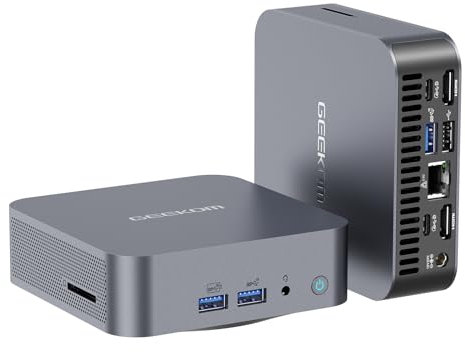 GEEKOM GT13 Pro Mini PC, 13. Generation i7-13620H (10 Kerne, 16 Threads, bis zu 4,9 GHz) 32 GB DDR4 1TB M.2 PCIe SSD Mini Computer, Mini Desktop PC Windows 11 Pro, Wi-Fi 6E | 8K UHD | USB4*2