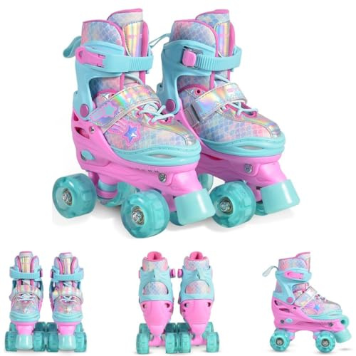 Byox Rollschuhe Ariel, leuchtende PU-Rollen, ABEC-5 Lager, Verschiedene Größen Größe XS (26-29)