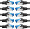 BIGtec - 10 Stück - 0,25m CAT.7 Gigabit Patchkabel Netzwerkkabel schwarz Kupferkabel Patch Ethernt LAN DSL Kabel CAT7 (RJ45, Cat 7, S/FTP PIMF) 25cm