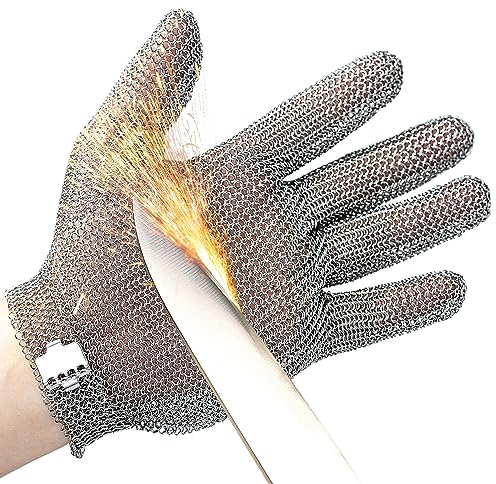 Schwer guantes anticorte guante carnicero malla guantes anticortes para Corte de Carne Procesamiento de Alimentos