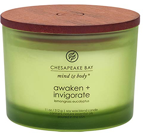 Chesapeake Bay Candle Scented Candle, Awaken + Invigorate (Lemongrass Eucalyptus), Coffee Table