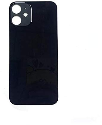 fonefunshop Compatible with iPhone 12 Pro Plain Glass Back in Black