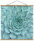 Stoffbild mit Posterleisten - Kaktus Agave 100cm x 100cm Eiche