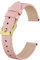 BISONSTRAP Bracelets de Montre en Cuir, Bandes de Remplacement Souples avec Boucle Polie, 16mm,Rose avec Boucle en Dorée