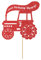 Personalised Farm Tractor Glitter Cake Topper- Red Any Custom Age & Name Glitter Cake Decoration and Sprinkles - Happy Birthday Decorations - Personalised Toppers for Cakes by Cakeshop