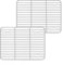 Herogo Lot de 2 grilles de refroidissement, en acier inoxydable, rectangulaires, pour rôtir, cuisson, barbecue, refroidissement, 29,5 x 23 x 1,5 cm