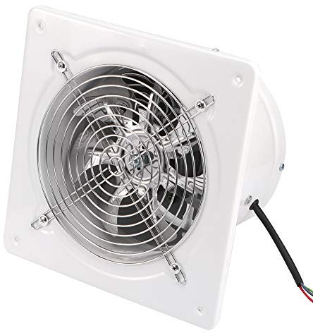 NDNCZDHC Wall Mounted Exhaust Fan, 220v Industrial Exhaust Fan, 7in White Metal Wall Window Ventilating Fan for Kitchen Office Garage Bathroom Use