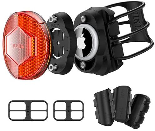 TUSITA Scooter Mount,Hidden Bike GPS Tracker Case for compatible with Airtag Seatpost Reflector Mounts, Anti-Theft compatible with Airtag Holder for Bike, Electric Bicycle