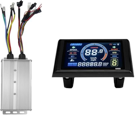 Vereen S966 Bicicletta Elettrica Display LCD Meter+48V-72V/60A 18 Tubo Controller Sinusoidale E Scooter Pannello LCD per Mountain EBike ABS 1 Set