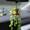 FOWSEEK Häkeln Topfpflanzen Auto Spiegel Hängende Zubehör, Niedliche Autodekorationen für Frauen Männer, Handgemachte Gestrickte Rückspiegel Zubehör Home Crochet Plant Decor Geschenke