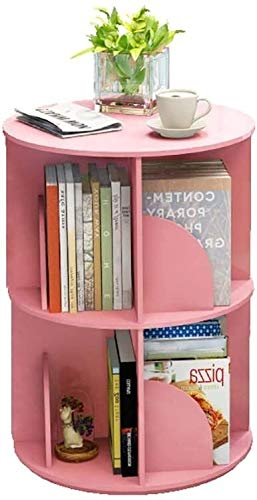 CoopO Kreatives, um 360° drehbares Bücherregal für Schüler, Kinder – Bücher, Spielzeugausstellung und Aufbewahrung, Rosa (Größe: 5 Etagen (40 x 159 cm)) (2 Etagen (40 x 66 cm))