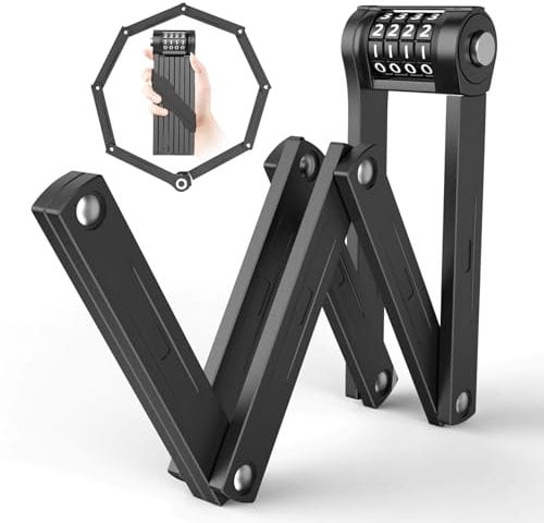 IMAYCC 120CM Fahrradschloss Faltschloss Hohe Sicherheit Level 10, Faltschloss Fahrrad Zahlenschloss, Robustes Bike Lock mit Halterung, Extra Hohen Diebstahlschutz für alle Fahrräder, E-Bikes, etc.