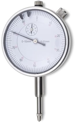 WIKISTORE PROFESSIONELLER VERGLEICHSMESSER, Messwerkzeug 0-10 mm, Arbeitsgerät mit 0,01 Ablesung, Präzisionszifferblatt Durchmesser 58 mm mit Metallgehäuse, Präzises Arbeitsgerät