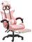High Back Gaming Chair Racing Game Chair,Andrgonomic Swivel Computer Chair with Headrest Footrest,Height Adjustable Gamer Chair PU Leather Office Chair for E-Sports-Pink A 62x125-133cm(24x49-52inch)