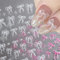 6pcs Bow Nail Stickers Geprägte Bogen Nagelsticker Selbstklebend Nagelaufkleber Nageldesign Aufkleber Nägel Zubehör Schleife Nagel Sticker Rosa Weiß Schleifen Nail Art Stickers Bowknot Nail Sticker