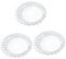 Amosfun 3 Pcs Pink Glass Appetizer Plate Fashion Daisy Pattern Stylish Serving Dish for Breakfast Kitchen Tableware