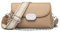 JANSBEN Umhängetasche Damen Veganleder Handtasche Abendtasche Handytasche 3 Fächern Crossbody Bag Clutch Schultertasche mit Verstellbar Abnehmbar Breiter Gurt