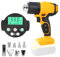 Akku Heißluftpistole für Dewalt 20V Akku, Kabellose Heißluftpistole mit LCD-Display und 5 Düsen, 50°C-550°C Variable Temperaturregelung zum Schrumpfen von PVC, Handwerk