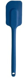 MASTRAD - F10263 - Mini Spatule Maryse Tout Silicone – Bleu – 21 cm – Tête Flexible avec Insert Acier – Monobloc Hygiénique – Résistance Chaleur 300 °C – Ne Raye Pas Vos Ustensiles