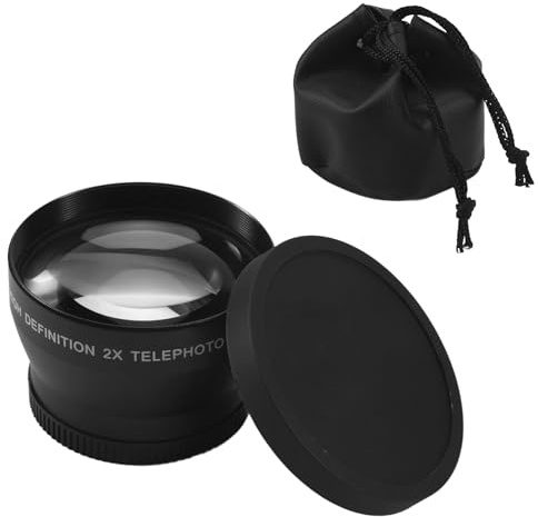 Wrtysully 52mm 2X Magnification Telephoto Lens for AF-S 18-55mm 55-200mm Lens Camera