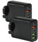 USB Plug Charger, 65W 5-Port Multi Charging Power Adapter with PD 25W Power Adapter QC 3.0 Fast Charging Plug for iPhone Samsung Galaxy, Huawei, Tablet (Black, 2pcs)