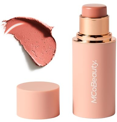 MCoBeauty Baby Face Cream Blush Stick - Charley - Cheek & Lip Tint Stick | Nude Peach Shade, Natural Flush For Cheeks & Lips, Jojoba Infused, Vegan & Cruelty Free