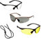 voltX 3x Constructor BIFOKALE Schutzbrille mit Lesehilfe (+2.0 Dioptrie klare, gelbe and polarisiert Scheibe) CE EN166F Sportbrille für Radler, enthält Sicherheitsband mit headstop