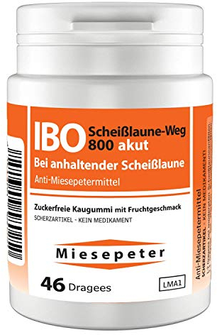 Miesepeter Kaugummi - IBO Scheißlaune-Weg 800 akut - Lustige Geschenke - Dose (1er Pack)