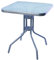 Mojawo Bistrotisch mit Glasplatte und Metallgestell pulverbeschichtet Eckig 60x60x70cm Silberfarben Balkontisch Gartentisch Glastisch