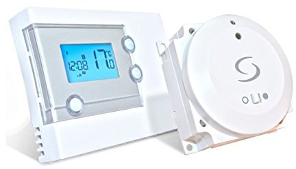Salus RT500BC Programmable Digital Thermostat with RF Boiler Control Home Room Thermostat RT500BC with Plug in Receiver Module - 2 Year Manufacturers Waranty.