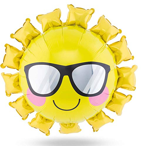 Ballon soleil 79 x 79 cm Ballon à l'hélium pour enfants Fête d'été Décoration de fête d'anniversaire