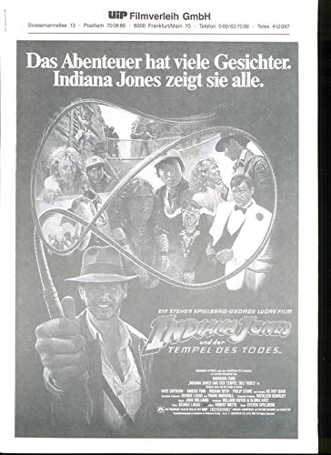 Indiana Jones und der Tempel des Todes - Werberatschlag/Presseinfos