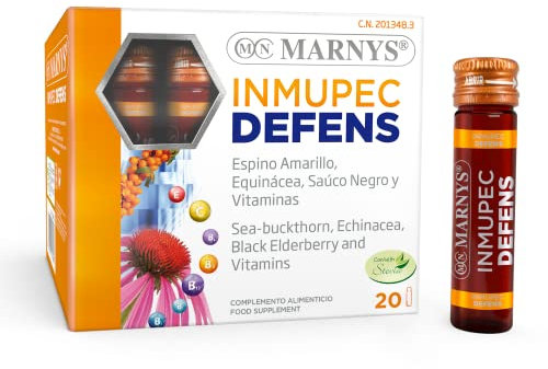 Marnys Equinácea + Espino Amarillo + Saúco + vitaminas - Refuerza el Sistema Inmune y las Defensas - Inmupec Defens - 20 viales bebibles 0