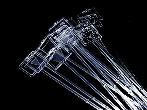 EliteKoopers 50Pcs Clear Cardette Card Holder Forks For Display Flower Florist Bouquet Craft