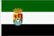 BANDERA DE EXTREMADURA C/E. CALIDAD RASO PREMIUM. TAMAÑO GRANDE 150X90