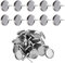 40 Stück (20 Paar) Ohrstecker Rohlinge Edelstahl Cabochons Ohrring-verschlüsse Ohrstecker Rohlinge Basteln Ohrring Rücken Stopper Ohrring Butterfly Verschluss Zum DIY Schmuckherstellung, 12mm