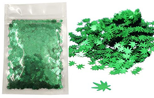 PrettyG 10 Grams/Pack - Leaves Shape Glitter Sequins for Festival Rave Beauty Makeup Face Body Nail Craft Art Decoration (B0609)