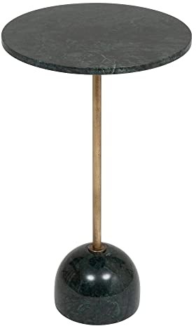 Atmosphera - Table d'appoint Nema - marbre et métal - Vert cèdre