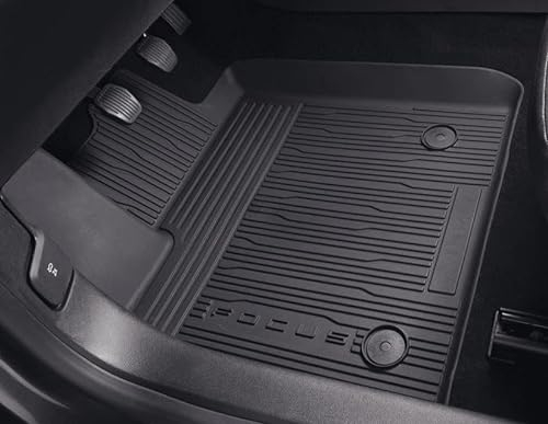 Ford Original Focus 2018 - Aktuell Allwetterfußmatten in wannenform mit hochstehenden Kanten für vorne, Schwarz